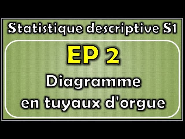 EP2 Diagramme en tuyaux d'orgue ou diagramme à bandes - YouTube