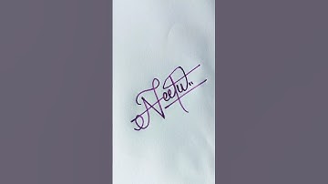 Neetu💗 name signature|#signature #calligraphy #handwriting #youtubeshorts #trending #shorts #video