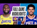 LAKERS at 76ERS | FULL GAME HIGHLIGHTS | January 27, 2021