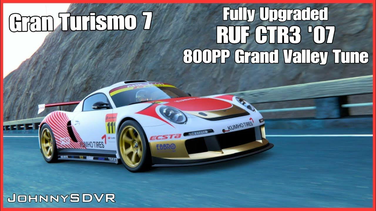 Gran Turismo 7 RUF CTR3 '07 800PP Grand Valley Highway Tune Fully Upgraded (GT7 Tuning