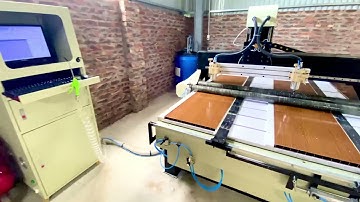 Máy cắt nhựa 2 đầu cnc