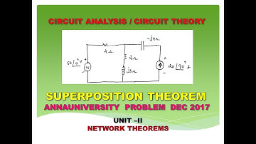 Superposition Theorem problem for AC circuit  | Anna university  Dec 2017 | Circuit analysis