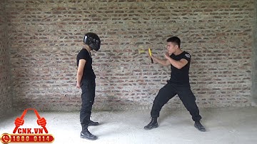 Mr. Huy Côn [Video 14] Hướng dẫn 5 chiêu côn nhị khúc tấn công chiến đấu  từ tư thế thu côn cơ bản