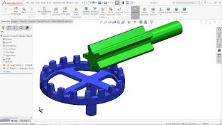 Solidworks tutorial | Crown Wheel and Pinion mechanism in Solidworks
