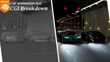 Blender 3D Car Animation Test | CGI breakdown