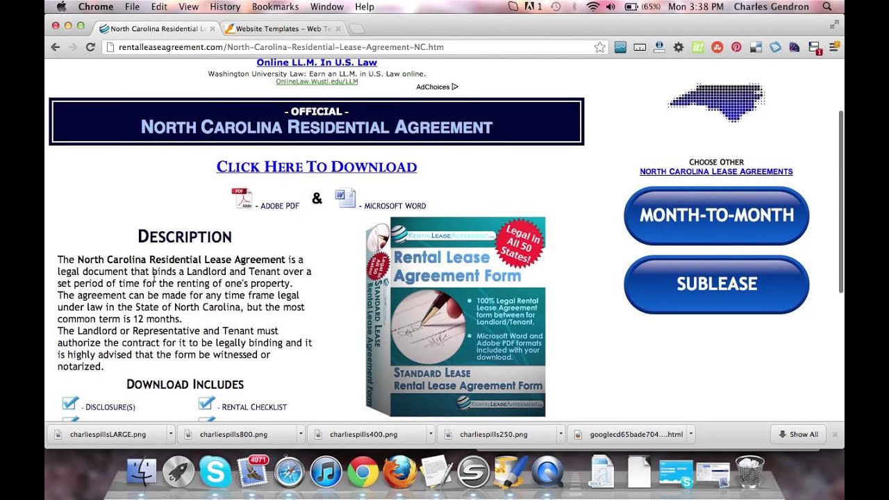 North Carolina Residential Lease Agreement - YouTube