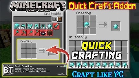 Fast Crafting Minecraft Pe 1.21 #mcpe #addonmcpe #fastcraft