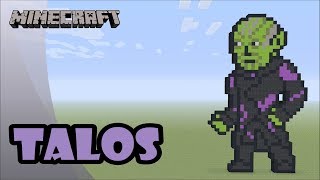 Minecraft: Pixel Art Tutorial: Talos (Captain Marvel)