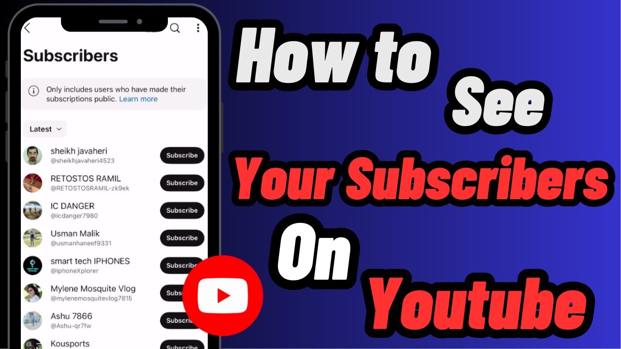 How To See Your Subscribers on YouTube 2025 | Know Who Subscribed To ...