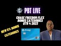 NEW Chase Freedom Flex Bonus Categories Qtr 4 2023 | PBT Live