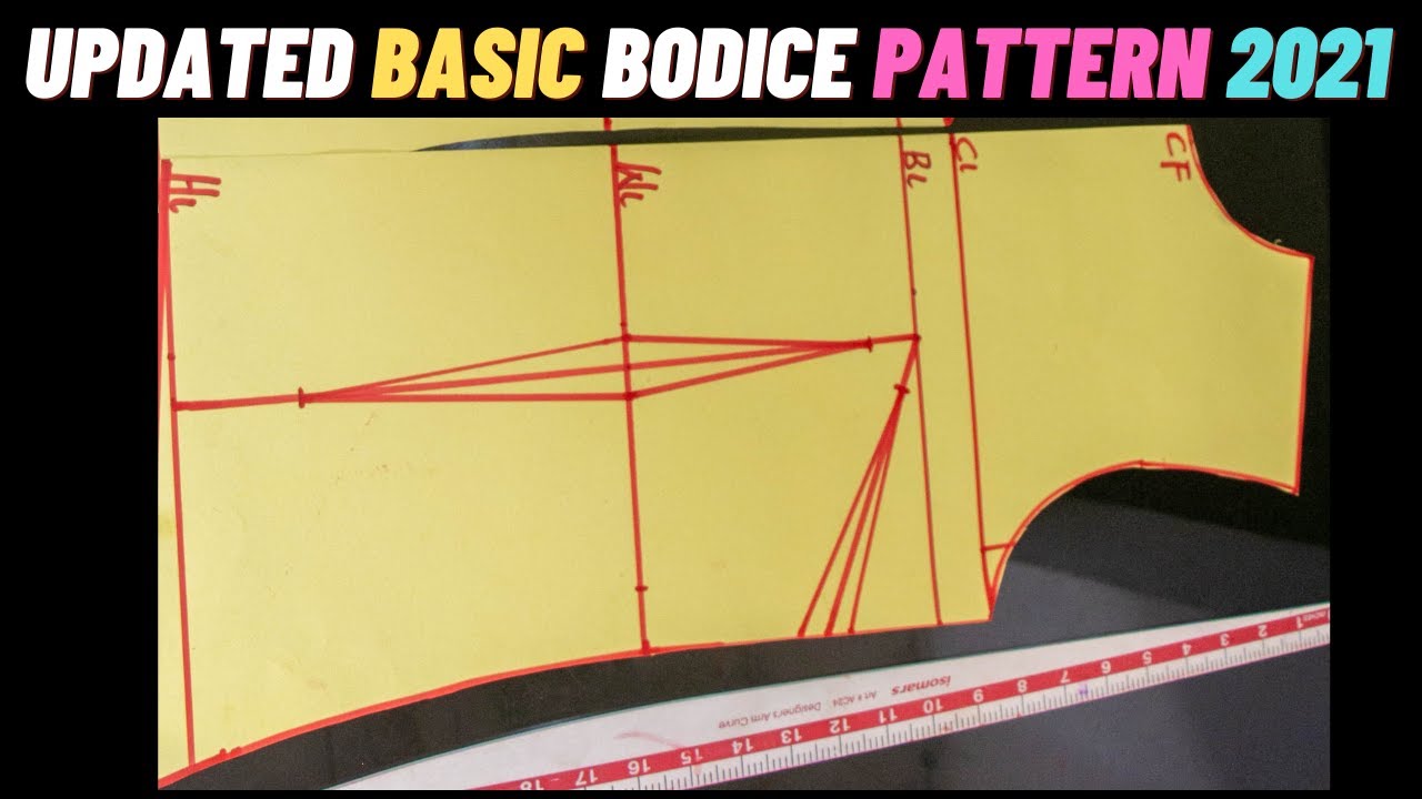 How to draft a  BASIC BODICE PATTERN | BEGINNERS SEWING GUIDE 2021 | DETAILED EXPLANATIONS