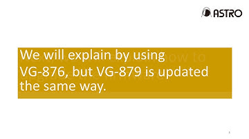 VG-876/879 Firmware Upgrade
