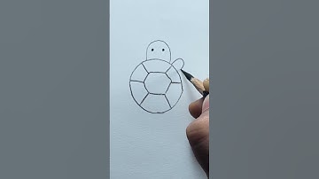 How to draw a tortoise I from a circle 🐢 #shorts