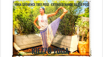 10 Minute Yoga Sequence Tree Pose Vrksasana into Extended Hand to Big Toe Pose