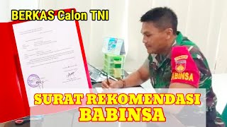 Cara Mengurus Surat REKOMENDASI BABINSA | Berkas calon TNI AD