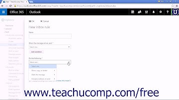 Outlook Web App Tutorial Creating and Using Inbox Rules 2015 Microsoft Training