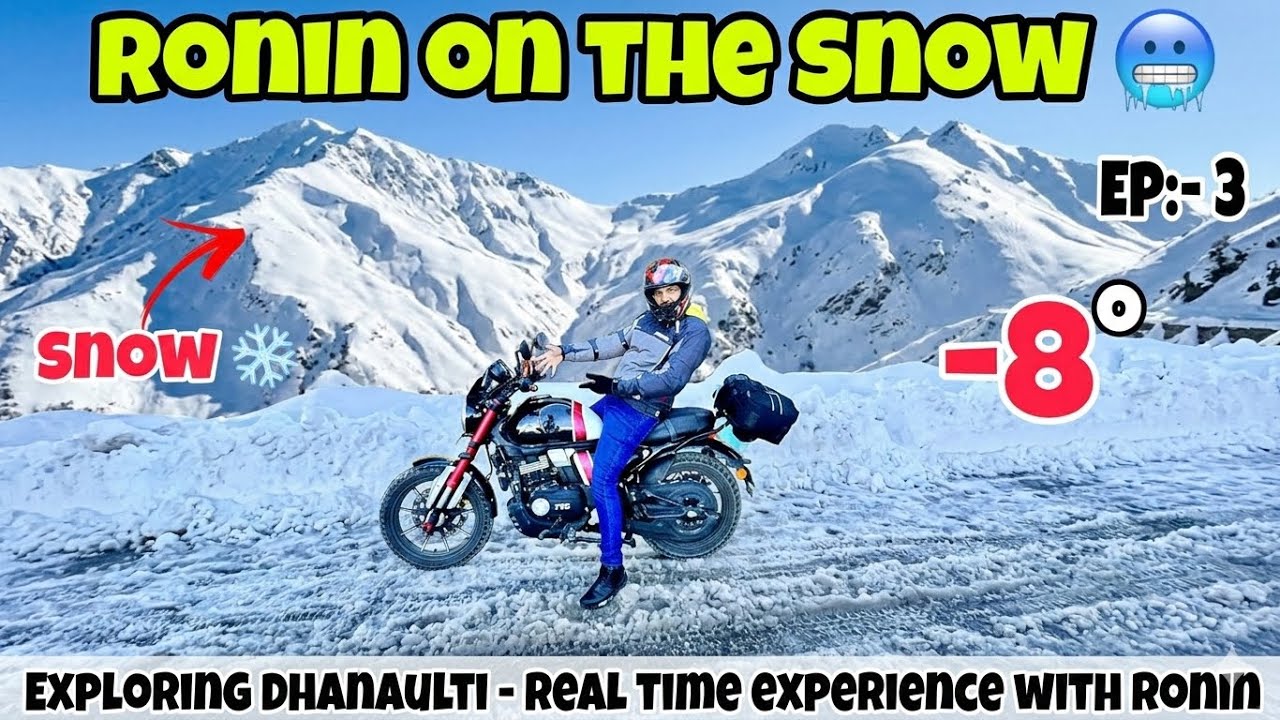 Tvs Ronin 225 | Dhanaulti Vlog ❤️| Ronin on snow 🥶 | Dhanaulti Snow Update 2026 ❄️|Raman Sagar Vlogs