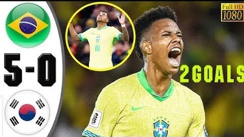 Brazil vs South Korea 5-0 – All Goals & Highlights | Estevão Willian Brace 🔥