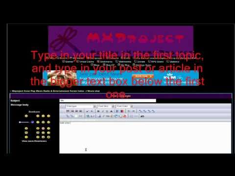 How to make a topic and reply in Mxproject phpBB forum