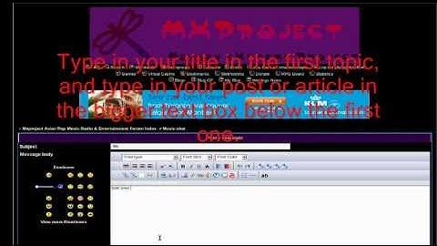 How to make a topic and reply in Mxproject phpBB forum