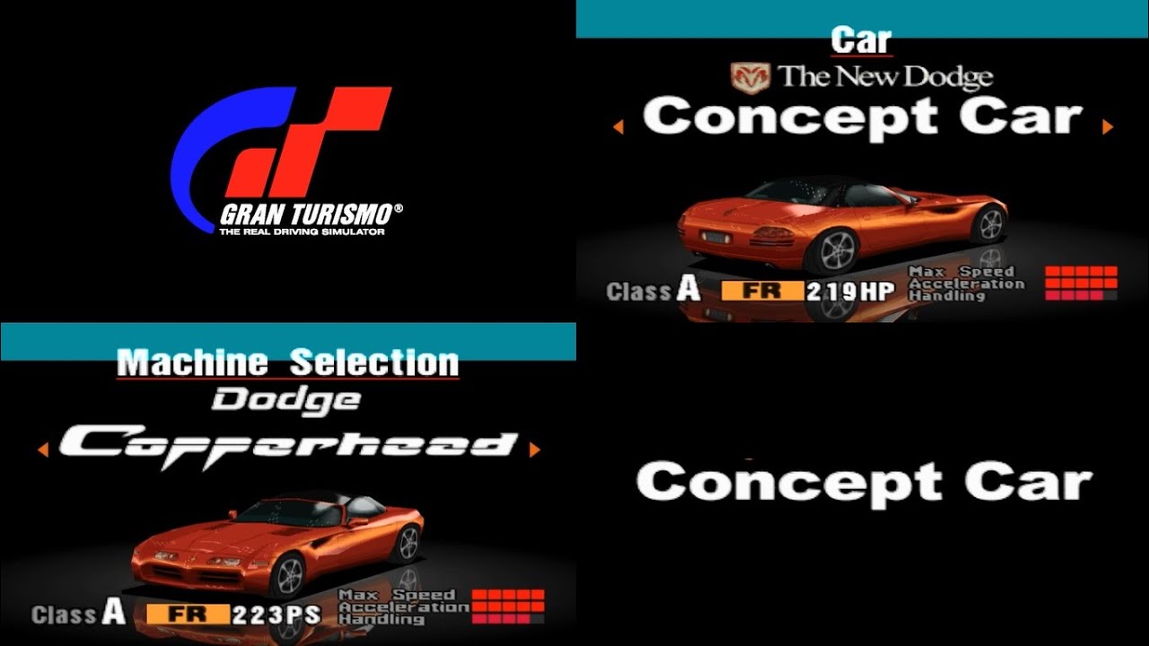 Dodge Concept Car Tribute | Gran Turismo 1 & 2 | MattJ155