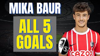 Mika Baur - All 5 Goals For Sc Freiburg Ii Skills & Highlights
