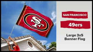 San Francisco 49ers 3x5 Jersey Stripes Red Flag