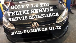 GOLF 7 1.6 TDI VELIKI SERVIS, SERVIS MJENJACA, KAIS PUMPE ZA ULJE