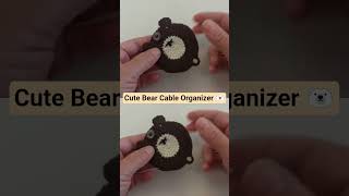 Cute Bear Cable Organizer 🐻‍❄️ #diy #crochet #art #easycrochetdesigns