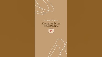 Comparison Operators in Python 🐍 | #pythonforbeginners #pythontutorial #python3