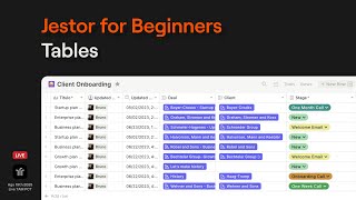 Jestor for Beginners: Tables | Live Tutorial