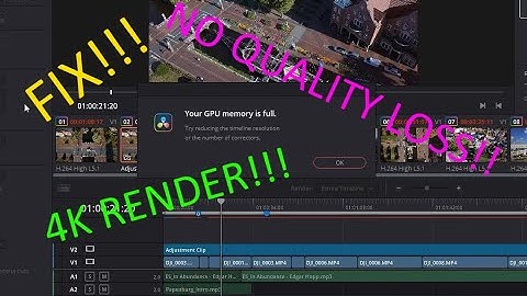 Davinci Resolve GPU Memory Full | Resolve 17 | Fix without quality loss