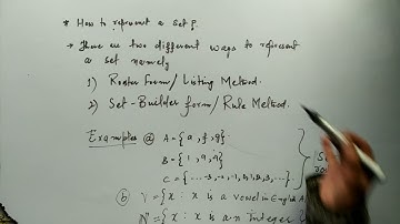 How to represent a set? Roster form|set builder form | property method | listing method | Set Theory