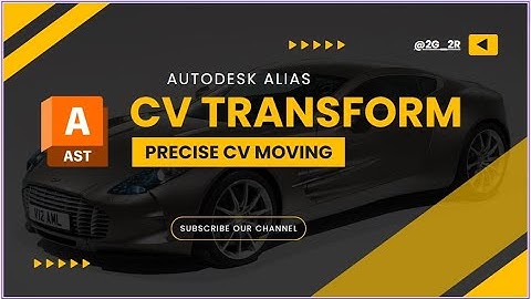 Autodesk Alias 2024 - CV Transform Tool