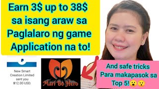 Earn 3$ up to 38$ a day by playing the Mari- Bo Hero application and tricks para makapasok sa top 5! screenshot 2