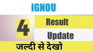 Ignou Result December 2019 | Ignou Result 4th Update | Ignou June Assignment 2020