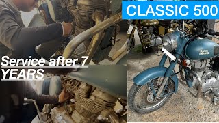 RESTORATION: Royal Enfield Classic 500 First Service AFTER 7 YEARS