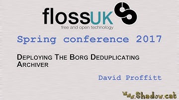 Deploying The Borg Deduplicating Archiver by David Proffitt