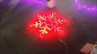RGB Snowflake Commercial Christmas Display | Creative Displays