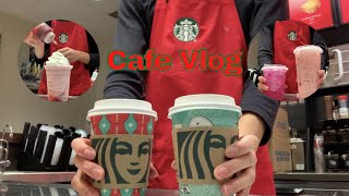 Day in the life of a Starbucks barista | holiday drinks | cafe asmr | vlogmas day 4