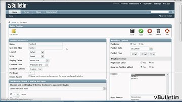 vBulletin CMS - Assign Layouts to Sections
