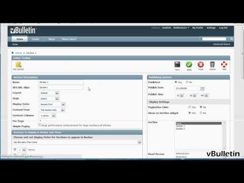 VBulletin CMS - Assign Layouts To Sections