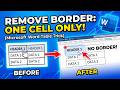 How to remove the border of one cell in a table in Word || BACK-SPACE