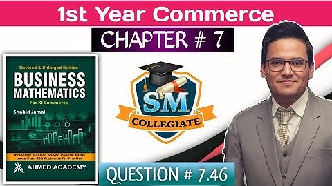 Ex # 7 | Q #  7.46 | Matrices & Determinants | Business Maths| I.Com Part 1 | Karachi/Sindh board