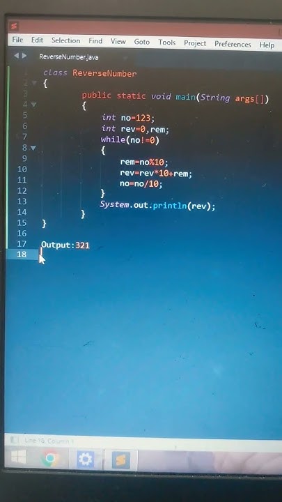 Write a program to reverse a number in java..|| Java Programming ...