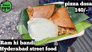 Best Pizza Dosa in Hyderabad at Ram ki Bandi | costly & Tasty Tiffin ￼ center | @Telugu street byte