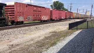 UP Leads an NS Mixed Freight 15E at the Iron Triangle in Fostoria, OH