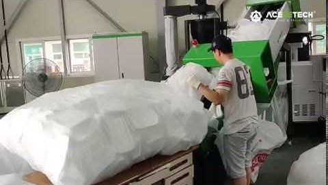 EPE foamed PE plastic recycling and granulating - Aceretech