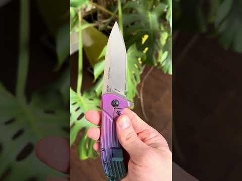 Zero Tolerance 0801 Todd Rexford ELMAX ZT Purple Blue Fade Anodization, Choil, Convex Knife 