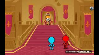 Red and blue stickman gameplay. screenshot 4